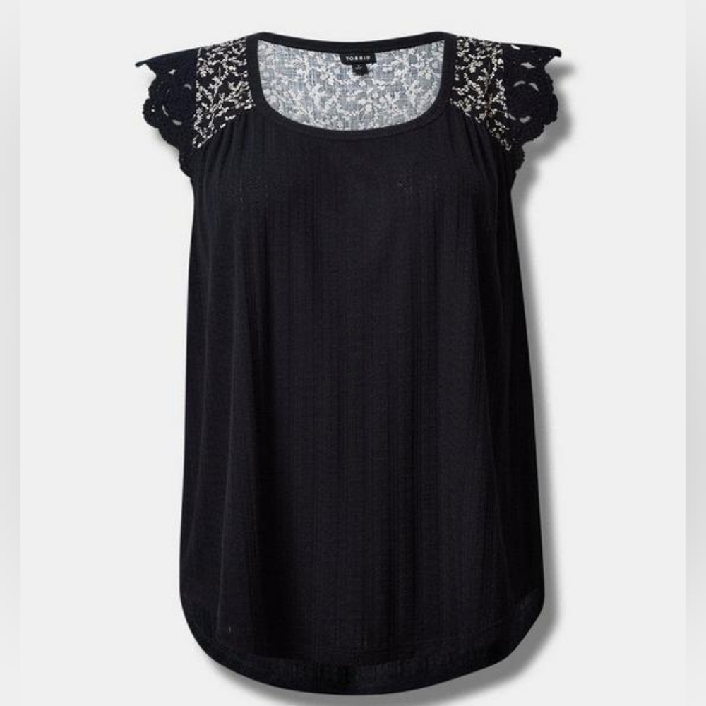 Torrid Ruffle Sleeve Top